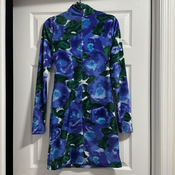 Richard Quinn Velvet Fitted Long Sleeve Dress - UK Size 12 / US Size 8 - Picture 7 of 8